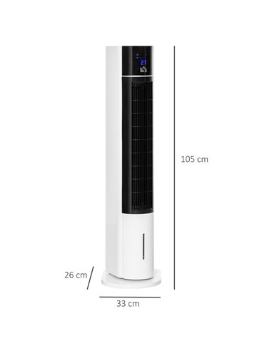 Homcom 41" Bladeless Air Cooler, Humidifier with Remote Controller, Timer