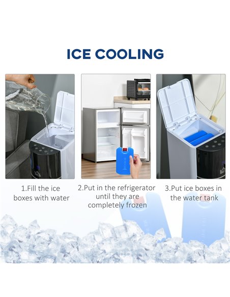 HOMCOM 41" Bladeless Air Cooler, Evaporative Ice Cooling Tower Fan Water Conditioner Humidifier Unit w/ 3 Modes, Remote Control - pic 16129 | FastDaddyshop