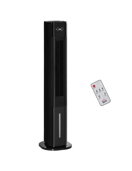 Homcom 42" Portable Air Cooler, Humidifier with 3 Modes, 3 Speed, Remote, Timer, Oscillating, Black - pic 16140 | FastDaddyshop