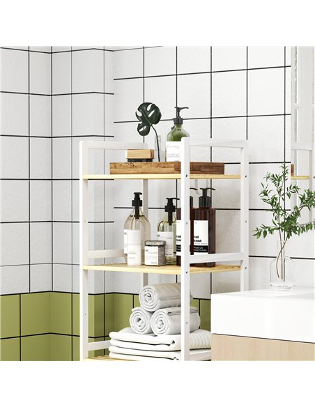 HOMCOM Five-Tier Bamboo Adjustable Shelf Storage Unit - pic 161570 | FastDaddyshop
