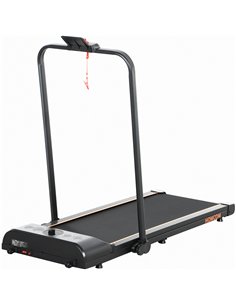 HOMCOM Foldable Walking Treadmill, with LED Display and Wheels, for Home, Office, Fitness Studio, Orange