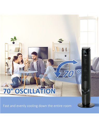 HOMCOM 42" Ice Cooling Tower Fan, Water Conditioner Evaporative Air Cooler Unit with 4 Modes, 3 Speed, Remote Control, Oscillati