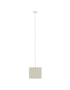 HOMCOM Linen Pendant Light, Modern Wave Ceiling Light Shade, E27 Lampshade for Living Room, Bedroom, Kitchen, Hallway, White