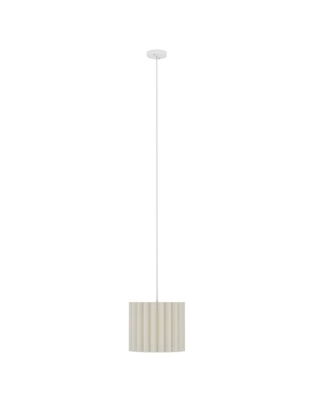 HOMCOM Linen Pendant Light, Modern Wave Ceiling Light Shade, E27 Lampshade for Living Room, Bedroom, Kitchen, Hallway, White - pic 161625 | FastDaddyshop