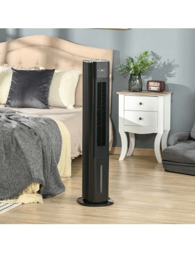 Homcom 42" Portable Air Cooler, Humidifier with 3 Modes, 3 Speed, Remote, Timer, Oscillating, Black