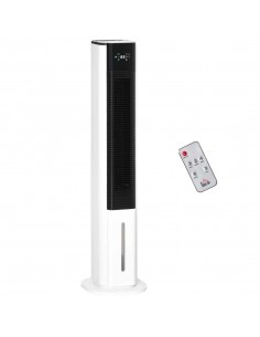 Homcom 42" Portable Air Cooler, Humidifier with 3 Modes, 3 Speed, Remote, Timer, Oscillating, White