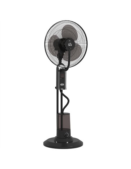 HOMCOM Pedestal Fan with Water Mist Spray, Spray Misting Fan with 70° Oscillation, Tilt Head, 3 Speeds, 3 Modes, Adjustable Mist - pic 161688 | FastDaddyshop