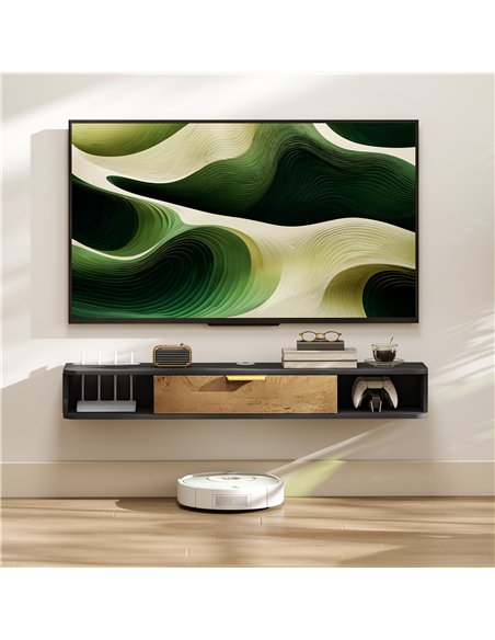 HOMCOM 120 cm Floating TV Stand with Storage - Charcoal Grey - pic 161779 | FastDaddyshop