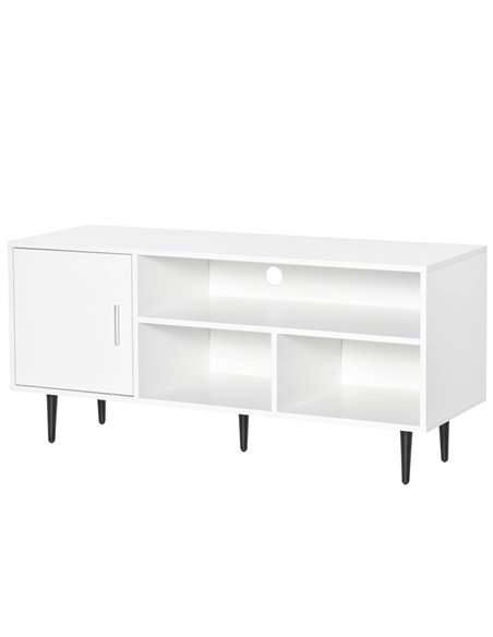 HOMCOM TV Stand Cabinet for TVs up to 60 Inches - White - pic 161823 | FastDaddyshop