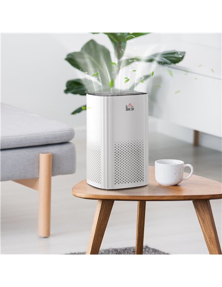 Homcom Air Purifiers with 3-Stage Carbon HEPA Filtration System, Air Monitor, Timer, Ioniser, 4 Speeds - pic 16185 | FastDaddyshop