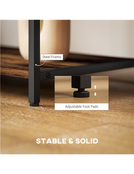 HOMCOM TV Unit for TVs up to 55 Inches, Industrial TV Stand with Storage Shelves, Entertainment Centre for Living Room, Bedroom - pic 161872 | FastDaddyshop