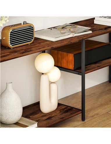 HOMCOM TV Unit for TVs up to 55 Inches, Industrial TV Stand with Storage Shelves, Entertainment Centre for Living Room, Bedroom