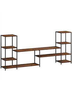 HOMCOM TV Unit for TVs up to 60 Inches, Industrial TV Stand with Storage Shelves, Entertainment Centre for Living Room, Bedroom