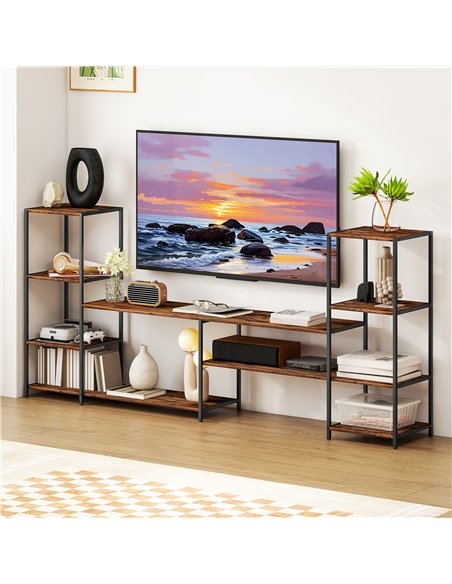 HOMCOM TV Unit for TVs up to 60 Inches, Industrial TV Stand with Storage Shelves, Entertainment Centre for Living Room, Bedroom - pic 161878 | FastDaddyshop