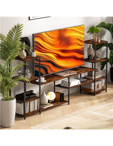 HOMCOM TV Unit for TVs up to 60 Inches, Industrial TV Stand with Storage Shelves, Entertainment Centre for Living Room, Bedroom - pic 161883 | FastDaddyshop