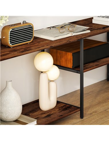 HOMCOM TV Unit for TVs up to 60 Inches, Industrial TV Stand with Storage Shelves, Entertainment Centre for Living Room, Bedroom