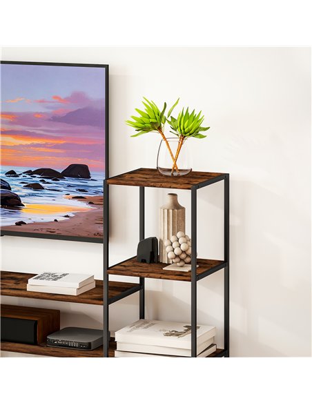 HOMCOM TV Unit for TVs up to 60 Inches, Industrial TV Stand with Storage Shelves, Entertainment Centre for Living Room, Bedroom - pic 161885 | FastDaddyshop