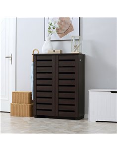 HOMCOM 15 Shoe Storage Cabinet - Wood-Effect 2