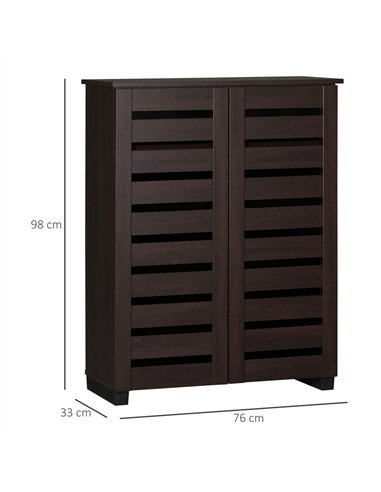 HOMCOM 15 Shoe Storage Cabinet - Wood-Effect