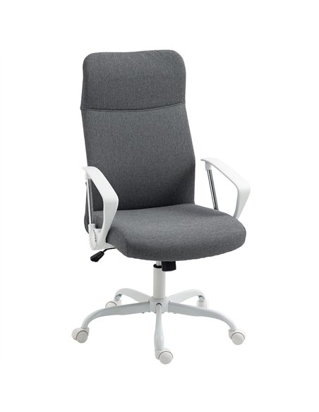 HOMCOM Fabric High Back Office Chair - Grey - pic 162012 | FastDaddyshop