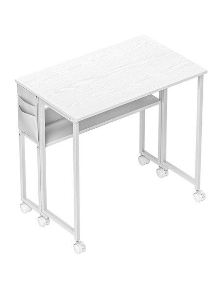 HOMCOM 80 cm Drop Leaf Writing Work Desk - White - pic 162048 | FastDaddyshop