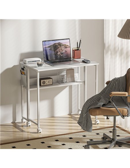 HOMCOM 80 cm Drop Leaf Writing Work Desk - White - pic 162054 | FastDaddyshop