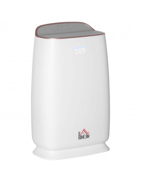 Homcom Quiet Air Purifiers with 3-Stage Carbon HEPA Filtration System, Air Monitor, Timer - pic 16209 | FastDaddyshop