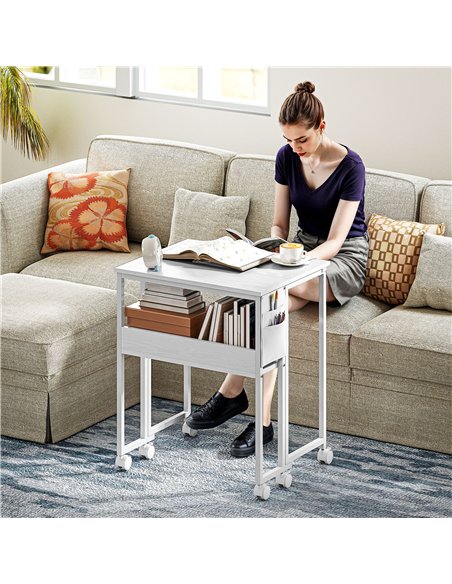 HOMCOM 63 cm Drop Leaf Writing Work Desk - White - pic 162139 | FastDaddyshop