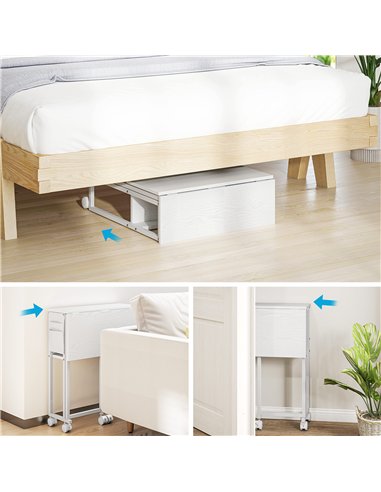 HOMCOM 63 cm Drop Leaf Writing Work Desk - White