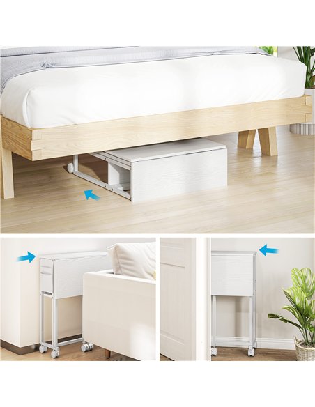 HOMCOM 63 cm Drop Leaf Writing Work Desk - White - pic 162145 | FastDaddyshop