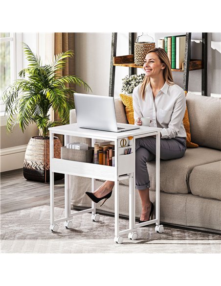 HOMCOM 63 cm Drop Leaf Writing Work Desk - White - pic 162146 | FastDaddyshop
