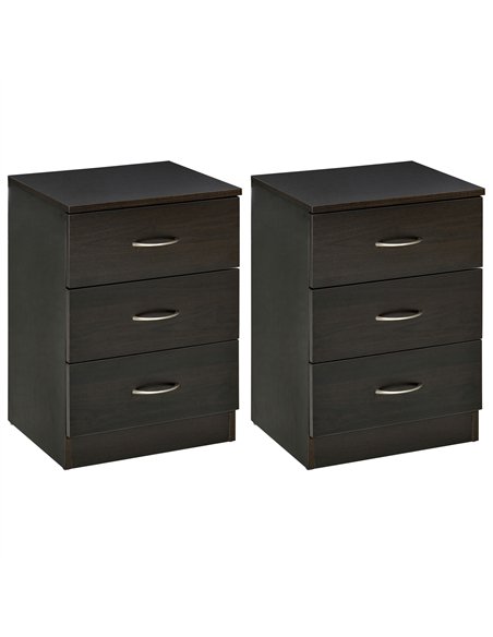 HOMCOM Bedside Cabinet with Drawer and Shelf, White Bedside Table for Bedroom, Living Room, Nightstand Side Table with Metal Rai - pic 162219 | FastDaddyshop