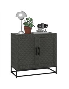 HOMCOM Modern Sideboard, Freestanding Sideboard Storage Cabinet with Adjustable Shelf and 2 Doors for Living Room, Grey
