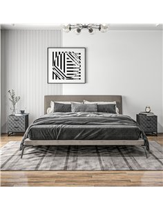 HOMCOM Bedside Tables Set of 2, Modern Bedside Table Nightstand with 2 Drawers, Bedside Cabinet Sofa Side Table with Storage, St 2