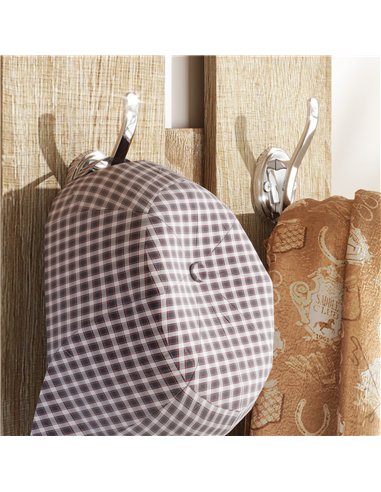 HOMCOM Three-in-One Hallway Storage Set - Natural Wood Finish/White