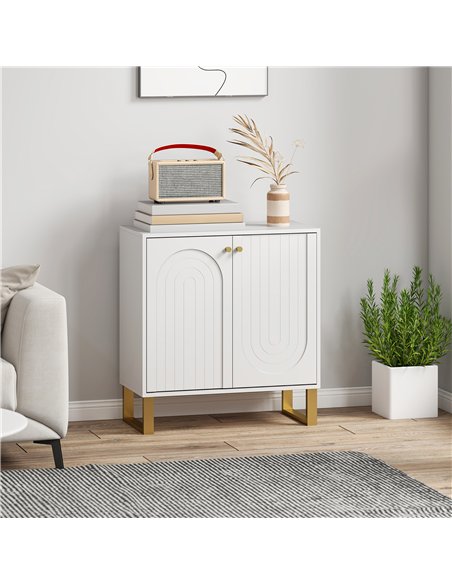 HOMCOM 2-Door Sideboard Storage Cabinet - White - pic 162301 | FastDaddyshop