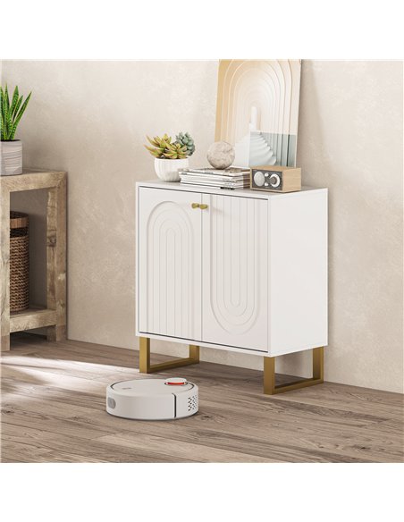 HOMCOM 2-Door Sideboard Storage Cabinet - White - pic 162306 | FastDaddyshop