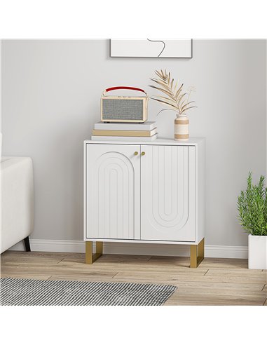 HOMCOM 2-Door Sideboard Storage Cabinet - White