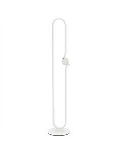 HOMCOM LED Floor Lamp, Dimmable Floor Standing Lamp with Glass Night Light, Foot Switch for Living Room, Bedroom, Office, White