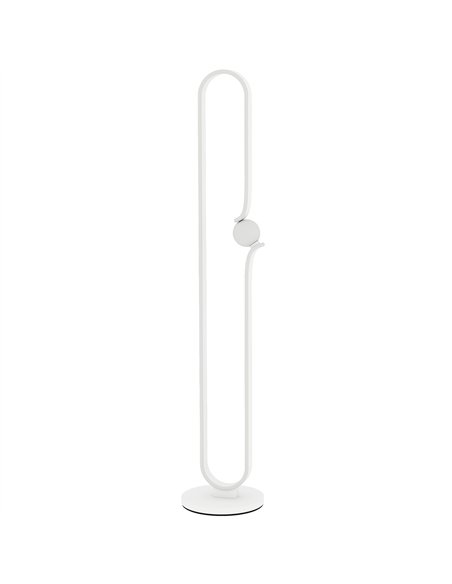 HOMCOM LED Floor Lamp, Dimmable Floor Standing Lamp with Glass Night Light, Foot Switch for Living Room, Bedroom, Office, White - pic 162435 | FastDaddyshop