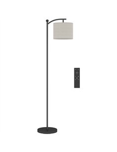 HOMCOM LED Floor Lamp, Stepless Dimmable Reading Standing Lamp with Magnetic Remote Control and 11 Colours Temperature & 11 Brig