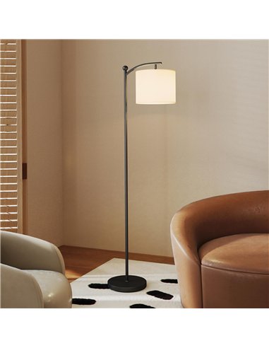 HOMCOM LED Floor Lamp, Stepless Dimmable Reading Standing Lamp with Magnetic Remote Control and 11 Colours Temperature & 11 Brig