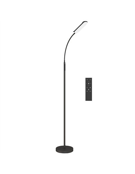 HOMCOM LED Floor Lamp, Standing Lamp with Remote & Touch Control, Stepless Dimmable Colours Temperature & Brightness, 360° Adjus - pic 162480 | FastDaddyshop
