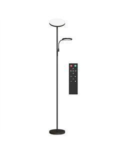 HOMCOM Mother and Child Uplighter Floor Lamp for Living Room, Stepless Dimmable Standing Lamp with 4 Scene Modes, 2700K-6500K Co