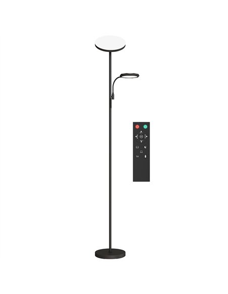 HOMCOM Mother and Child Uplighter Floor Lamp for Living Room, Stepless Dimmable Standing Lamp with 4 Scene Modes, 2700K-6500K Co - pic 162498 | FastDaddyshop