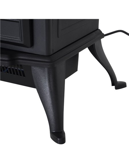 Homcom 1850W Flame Effect Electric Fireplace with Fan and Log Burning Stove Heater, Black - pic 16251 | FastDaddyshop