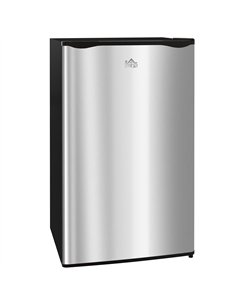 HOMCOM 91 Litre Freestanding Under Counter Fridge Freezer, Small Fridge with Chiller Box, Adjustable Thermostat, 47.5cm Wide, Si