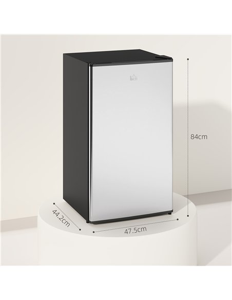 HOMCOM 91 Litre Freestanding Under Counter Fridge Freezer, Small Fridge with Chiller Box, Adjustable Thermostat, 47.5cm Wide, Si - pic 162599 | FastDaddyshop