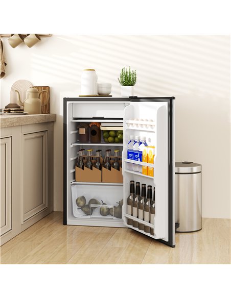HOMCOM 91 Litre Freestanding Under Counter Fridge Freezer, Small Fridge with Chiller Box, Adjustable Thermostat, 47.5cm Wide, Si - pic 162605 | FastDaddyshop