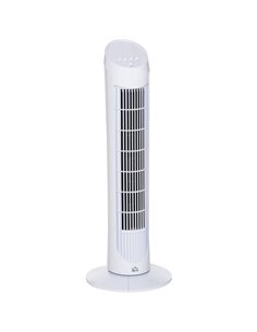 Homcom 30" Ultra Slim Indoor Oscillating Tower Fan with 3 Speed Mode, Noise Reduction, White